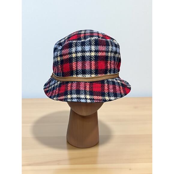 NWOT Y2K Coach Wool Plaid Bucket Hat Size – Size M/L - Picture 1 of 5